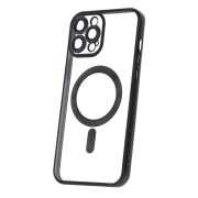   Color Chrome Mag case iPhone 12 Pro Max magsafe kompatibilis kameravédős hátlap, tok, fekete