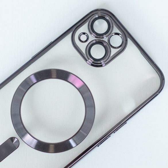 Color Chrome Mag case iPhone 12 Pro Max magsafe kompatibilis kameravédős hátlap, tok, fekete