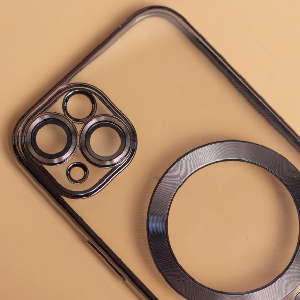 Color Chrome Mag case iPhone 14 magsafe kompatibilis kameravédős hátlap, tok, fekete
