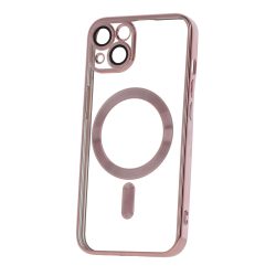   Color Chrome Mag case iPhone 12 magsafe kompatibilis kameravédős hátlap, tok, rozé arany