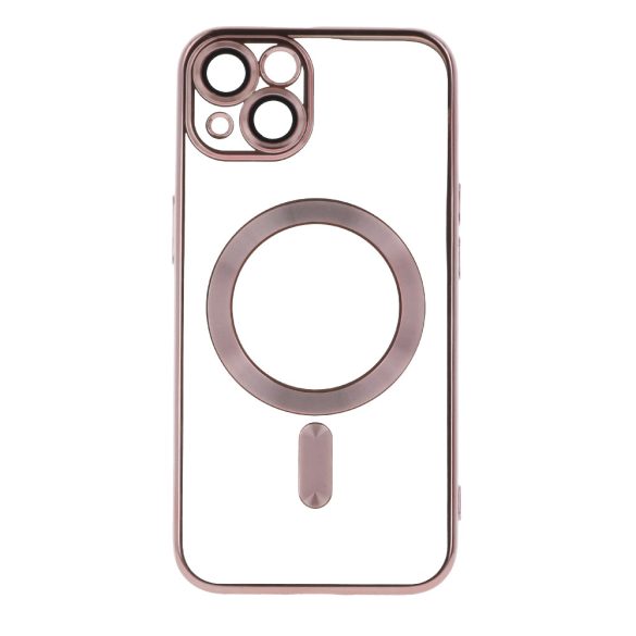 Color Chrome Mag case iPhone 12 Pro Max magsafe kompatibilis kameravédős hátlap, tok, rozé arany