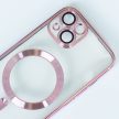Color Chrome Mag case iPhone 14 MagSafe kameravédős hátlap, tok, rozé arany