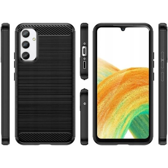 Simple Black Case Samsung Galaxy A34 5G hátlap, tok, fekete