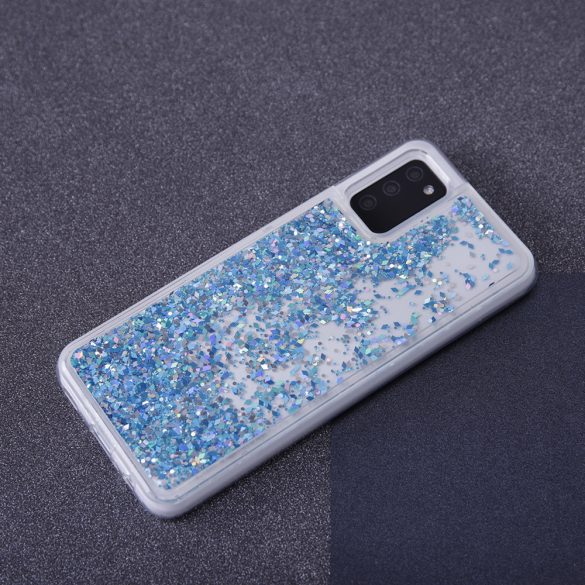 Liquid Sparkle Samsung Galaxy A34 5G hátlap, tok, kék