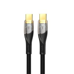   XO Clear Cable NB-Q223B USB-C-Lightning kábel, 60W, 1m, fekete