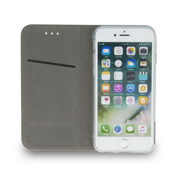 Smart Magnetic iPhone 15 Pro oldalra nyíló tok, fekete