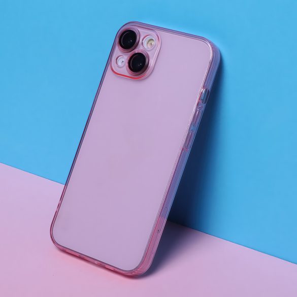 Slim Color Samsung Galaxy A34 5G kameravédős hátlap, tok, rózsaszín