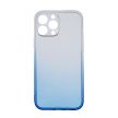 Gradient Case iPhone 15 Pro szilikon hátlap, tok, kék-átlátszó