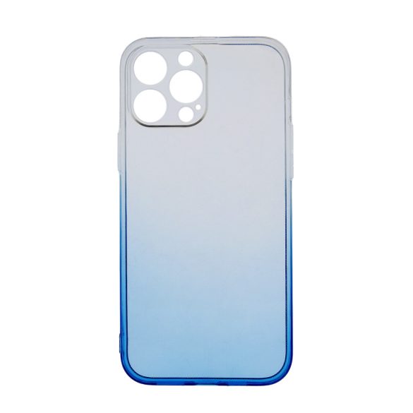 Gradient Case iPhone 15 Pro szilikon hátlap, tok, kék-átlátszó