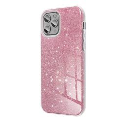 Glitter 3in1 Case iPhone 15 hátlap, tok, rózsaszín