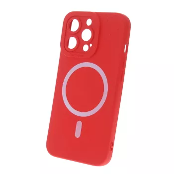 Silicon Mag case iPhone 15 Plus 6,7" tok, piros