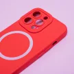 Silicon Mag case iPhone 15 Plus 6,7" tok, piros