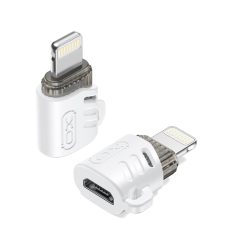 XO NB256F Micro-USB/Lightning adapter, fehér