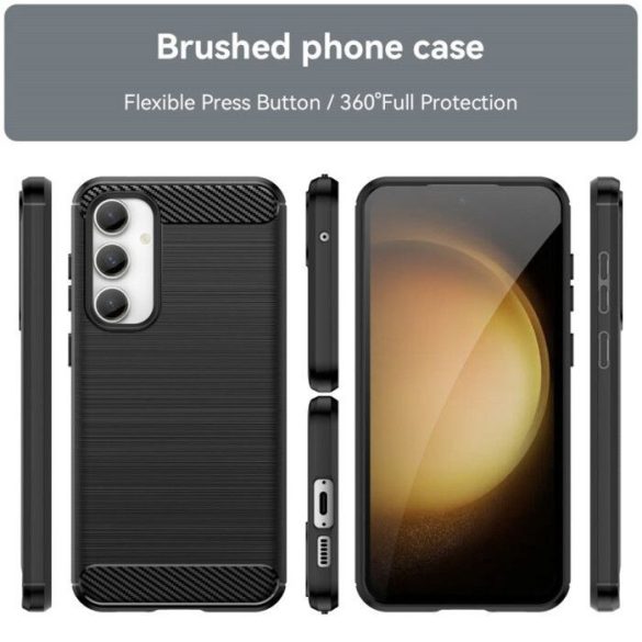 Simple Black Case Samsung Galaxy S24 Plus hátlap, tok, fekete