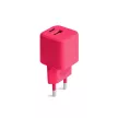 COLORUM hálózati töltő USB-A + USB-C PD 30W CLS30-AC-02, rózsaszín