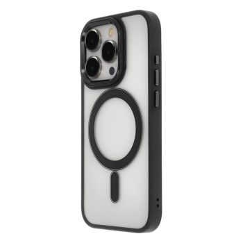   Satin Elegant Mag Case iPhone 12 / 12 Pro 6,1" tok, fekete