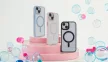 Satin Elegant Mag Case iPhone 15 Plus 6,7" tok, kék