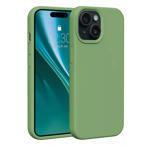 Etteri Silicone case iPhone 15 6,1" tok, zöld