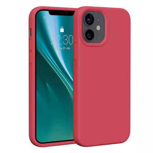 Etteri Silicone case iPhone 12 / 12 Pro 6,1" tok, piros