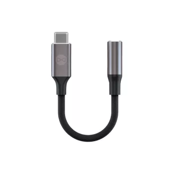 Forever AJC-01 3,5mm USB-C, audio adapter, fekete