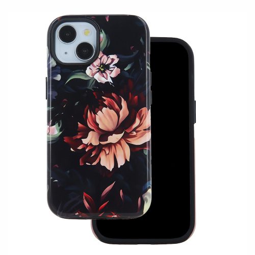Decor Case Peony iPhone 16 hátlap, tok, tok, mentazöldás, színes