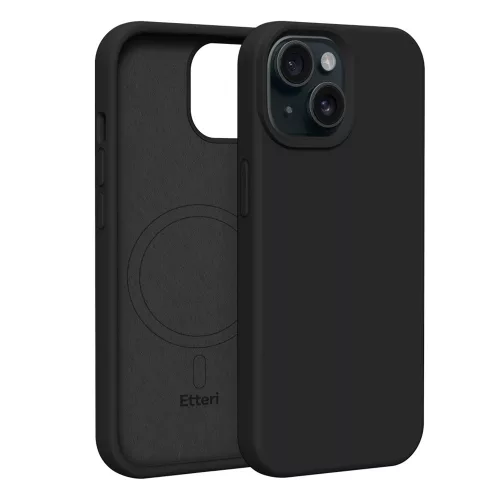 Etteri Silicone Mag case iPhone 15 6,1" tok, fekete