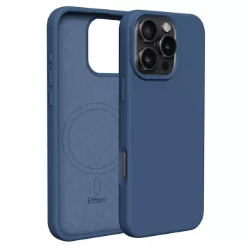   Etteri Silicone Mag case iPhone 16 Pro 6,3" tok, sötétkék