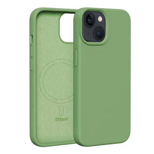 Etteri Silicone Mag case iPhone 13 6,1" tok, zöld
