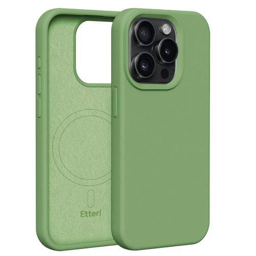 Etteri Silicone Mag case iPhone 15 Pro 6,1" tok, zöld