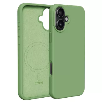 Etteri Silicone Mag case iPhone 16 Plus 6,7" tok, zöld