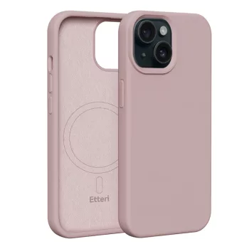   Etteri Silicone Mag case iPhone 15 6,1" tok, rózsaszín
