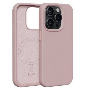   Etteri Silicone Mag case iPhone 15 Pro 6,1" tok, rózsaszín