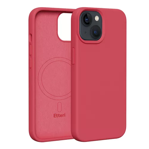 Etteri Silicone Mag case iPhone 13 6,1" tok, piros