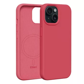Etteri Silicone Mag case iPhone 15 6,1" tok, piros