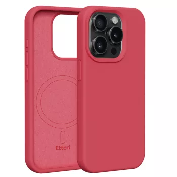 Etteri Silicone Mag case iPhone 15 Pro 6,1" tok, piros