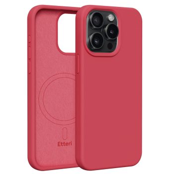   Etteri Silicone Mag case iPhone 15 Pro Max 6,7" tok, piros