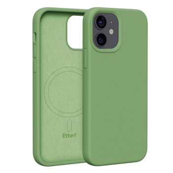   Etteri Silicone Mag case iPhone 12 / 12 Pro 6,1" tok, zöld