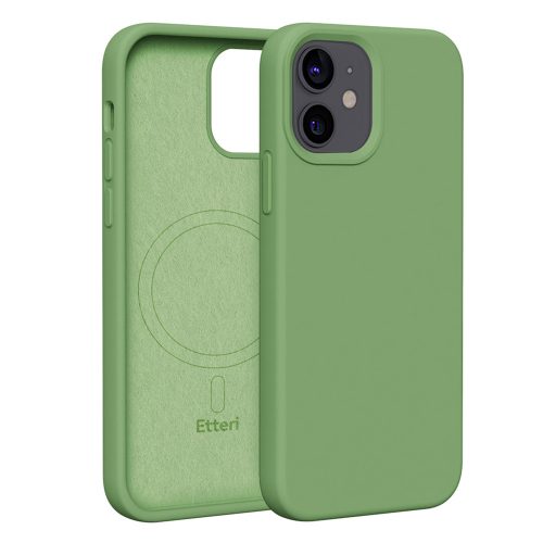 Etteri Silicone Mag case iPhone 12 / 12 Pro 6,1" tok, zöld