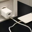 Forever TC-08-45AC GaN PD QC hálózati töltő 1x USB-C 1x USB 45W, fehér