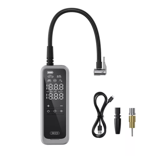 XO wheel pump CZ018 universal 5000mAh wireless, autós légkompresszor, fekete