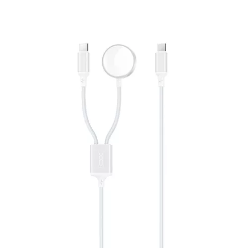 XO wireless vezeték nélküli töltő CX030, fehér Apple Watch USB-C -USB-C kábellel