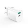 XO hálózati töltő CE30 PD 30W 1x USB-C 1x USB, fehér + kábel USB-C - USB-C