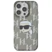 Karl Lagerfeld KLHCP16LHKLPKHK iPhone 16 Pro 6.3" tok, fekete IML Karl Head Electroplated