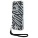 Karl Lagerfeld KLHCP16SHZBPKCCK iPhone 16 6.1" IML Zebra Pattern & Cord tok, fekete