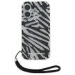 Karl Lagerfeld KLHCP16SHZBPKCCK iPhone 16 6.1" IML Zebra Pattern & Cord tok, fekete