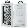 Karl Lagerfeld KLHCP16SHZBPKCCK iPhone 16 6.1" IML Zebra Pattern & Cord tok, fekete