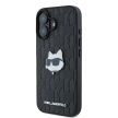 Karl Lagerfeld KLHCP16SPGKLCHPK iPhone 16 6.1" hardcase Monogram Choupette Head Pin tok, fekete