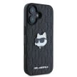 Karl Lagerfeld KLHCP16SPGKLCHPK iPhone 16 6.1" hardcase Monogram Choupette Head Pin tok, fekete