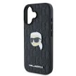 Karl Lagerfeld KLHCP16SPGKLKIPK iPhone 16 6.1" hardcase Monogram Karl Head Pin tok, fekete