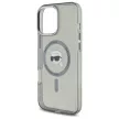 Karl Lagerfeld KLHMP16LHLSKIK iPhone 16 Pro 6.3" tok, fekete IML Metal Karl Head MagSafe